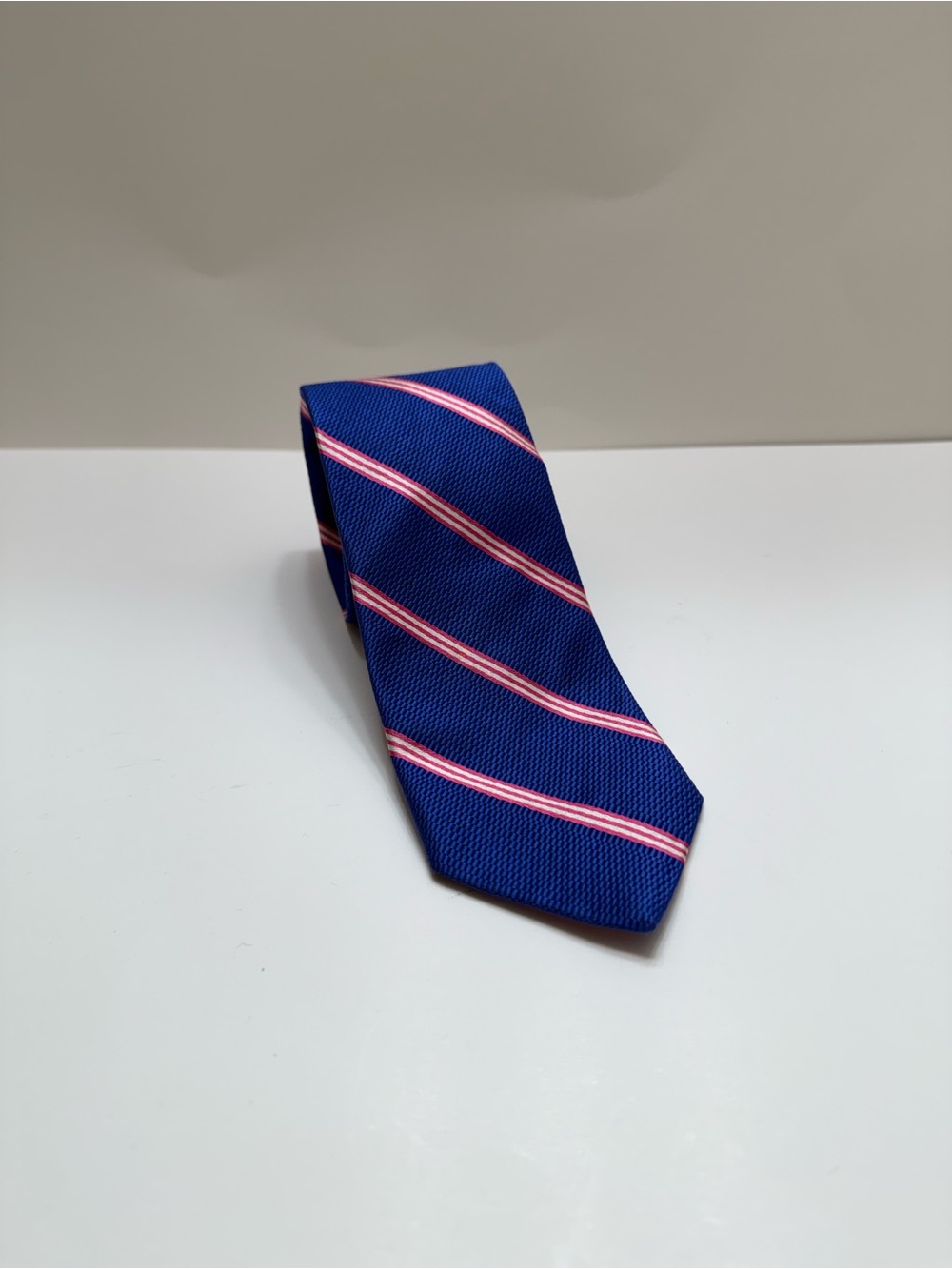 Brooks Brothers Classic Navy and Pink Stripe Men’s Tie
